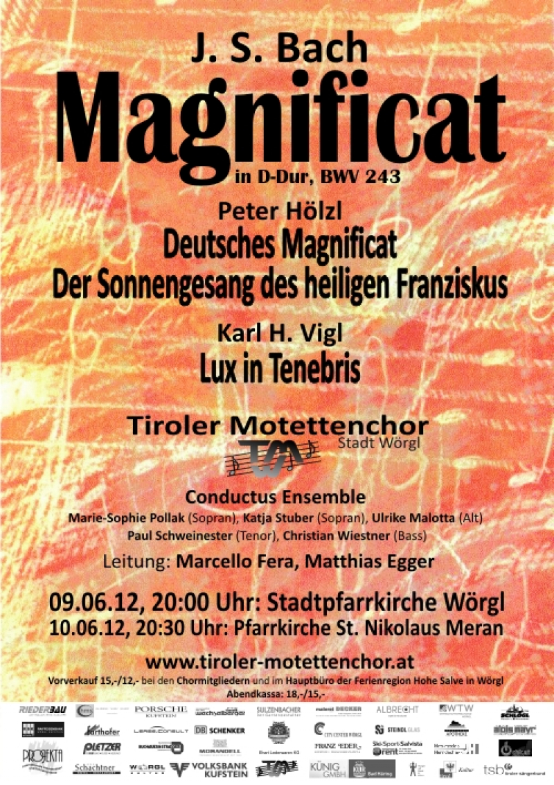 Plakat zum Konzert "Magnificat"