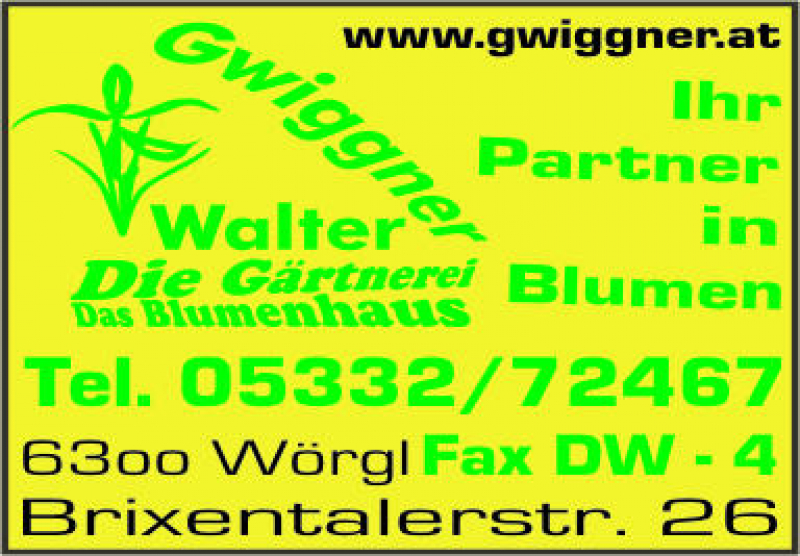 Blumenhaus Walter Gwiggner - Die Gärtnerei - Das Blumenhaus