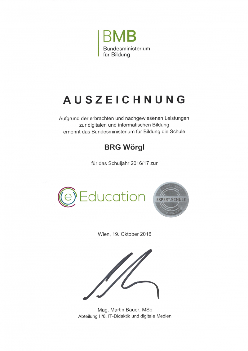 Auszeichnung - eEducation2
