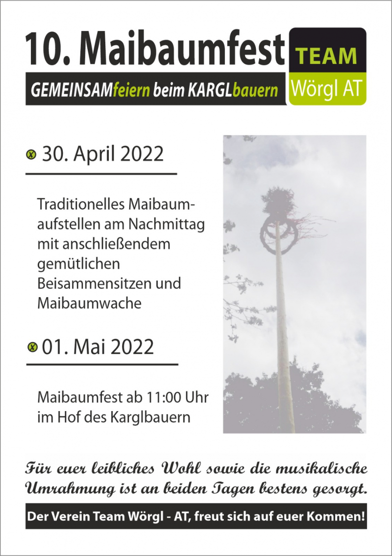 Einladung Maifest  Früschoppen 2022
