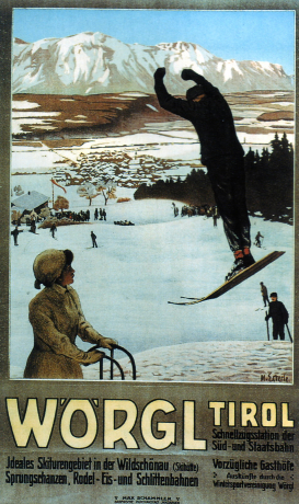 Wörgl im Winter - Plakat aus 1909