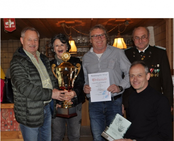 Sieger Herren, VP Wörgl Stanis Jaworek, Manfred Mohn, Hubert Aufschnaiter, mit Bgm Hedi Wechner und OSCHM Alfred Bauhofer