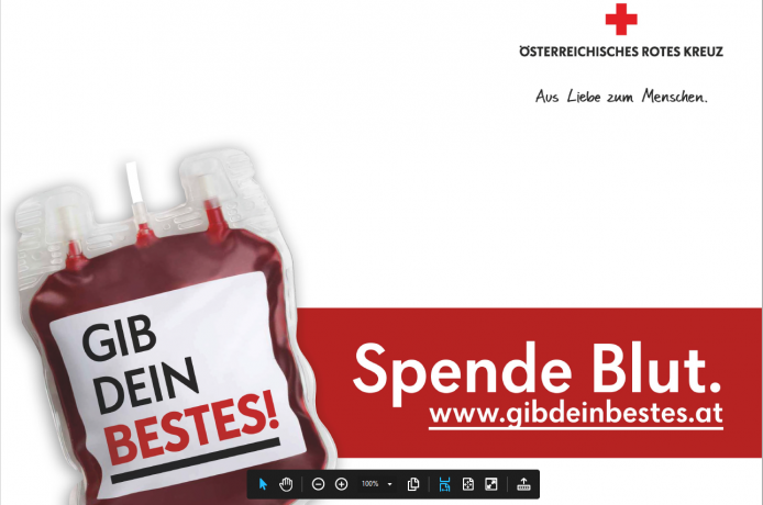 Aufruf zum Blutspenden am 03. August in Wörgl