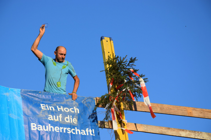 Firstfeier beim Feuerwehrhaus Wörgl Firstfeier beim Feuerwehrhaus Wörgl