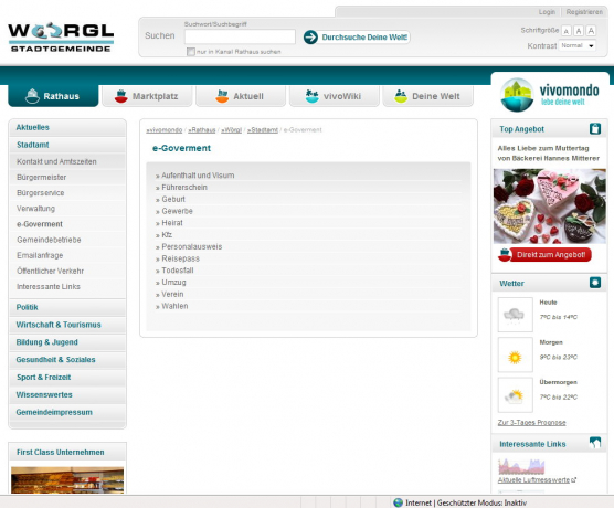 e-Government in vivomondo e-Government in vivomondo