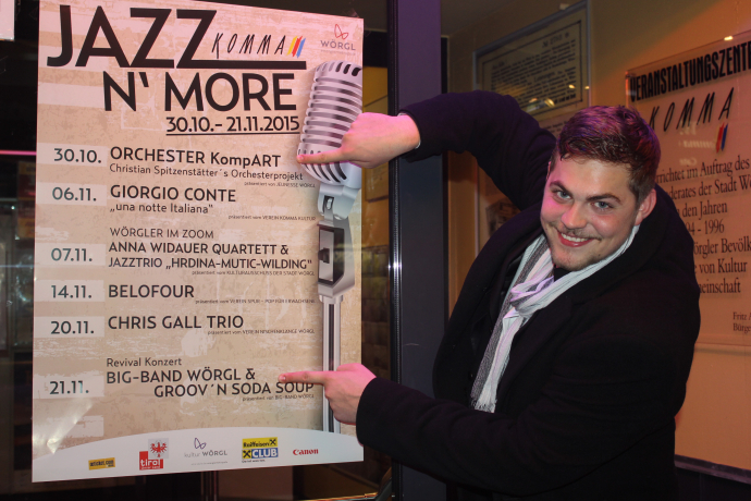 Christian Spitzenstätter präsentierte bei Jazz´n More sein Orchester Komp.Art und wird zum Abschluss beim Wörgler Big Band-Revival-Konzert ebenfalls mit dabei sein. Christian Spitzenstätter präsentierte bei Jazz´n More sein Orchester Komp.Art und wird zum Abschluss beim Wörgler Big Band-Revival-Konzert ebenfalls mit dabei sein.