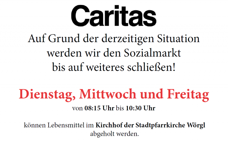 Mitteilung der Caritas