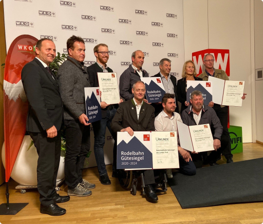 Naturrodelbahngütesiegel für Möslam Naturrodelbahngütesiegel für Möslam