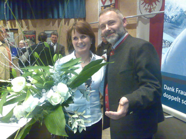 Die scheidende Obfrau Christine Kecht und Wahlleiter Gerhard Föger Die scheidende Obfrau Christine Kecht und Wahlleiter Gerhard Föger