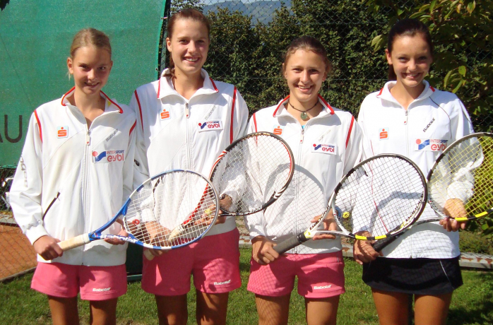 Meistertitel für die U 15 Mädchen des TC Wörgl, von links: Laura Unterberger, Claudia Aufschnaiter, Carina Sammer und Michelle Fröhlich Meistertitel für die U 15 Mädchen des TC Wörgl, von links: Laura Unterberger, Claudia Aufschnaiter, Carina Sammer und Michelle Fröhlich