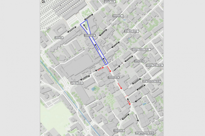 Umkehr Einbahnregelung Bahnhofstraße Umkehr Einbahnregelung Bahnhofstraße