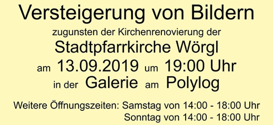 Versteigerung zugunsten der Stadtpfarrkirche