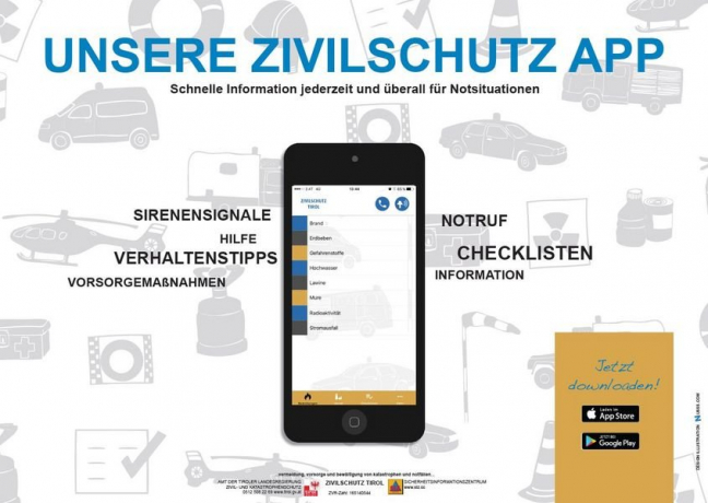 ZIVILSCHUTZ- APP des Landes Tirol ZIVILSCHUTZ- APP des Landes Tirol