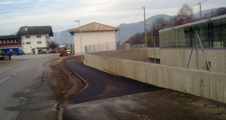 Neuer Fußweg von der Unterführung Richtung Morandell