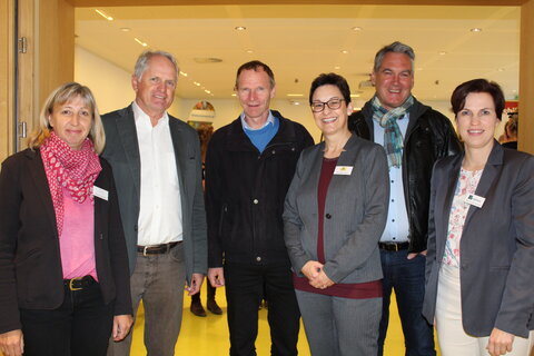 Organisatoren und Referenten der Ehrenamtsbörse v.l. Christine Deutschmann, Hans-Jörg Steinlechner, Martin Lesky, Isabella Ortner, Georg Schärmer und Sabine Peinsipp-Hölzl.