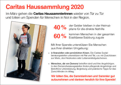 CARITAS Haussammlung im März