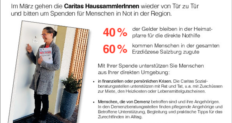 CARITAS Haussammlung im März CARITAS Haussammlung im März