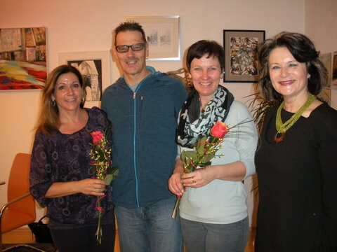 Anita Als, Helmuth Mussner, Martina Lichtmannegger  mit Bgm. Hedi Wechner
