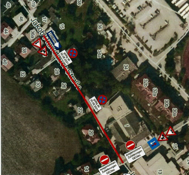Jakob Prandtauer Straße bis 22.10. 2021 mit Einbahnregelung News