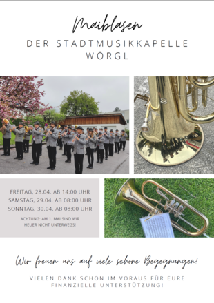Maiblasen der Stadtmusikkapelle Wörgl