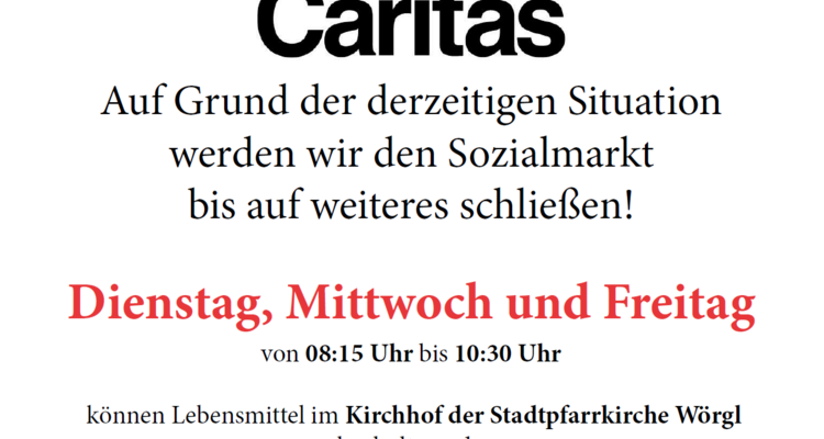 Mitteilung der Caritas Mitteilung der Caritas