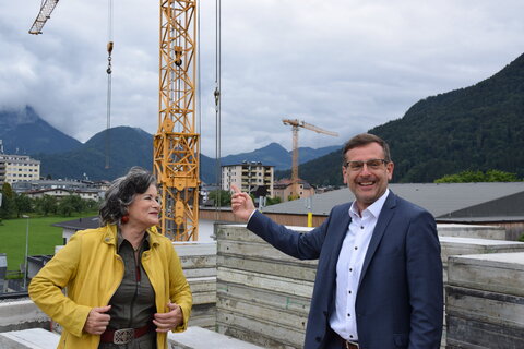 Neubau am Mitterhoferweg vor Fertigstellung