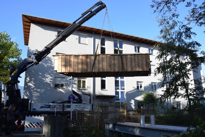 Neue Brücke eingehoben Neue Brücke eingehoben