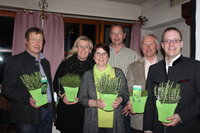 v.l. Obmann Franz Feiersinger, Schriftführerin Michaela Klocker, Beirat Ingrid Spitzenstätter, Obmannstv. Franz Feiersinger, Kassier Johann Mauracher und Beirat Markus Sollerer 