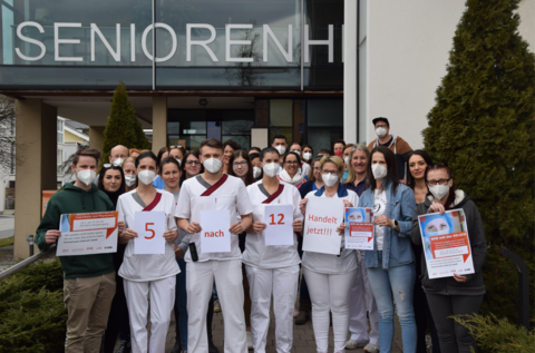 Protestkundgebung des Pflegedienstes