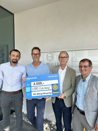 Rotary Club Wörgl Brixental Scheck überreicht