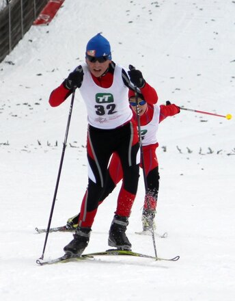 Lukas Ullner vorne, dahinter Anton Müssigang