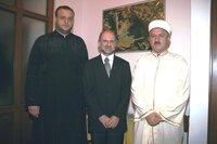 Foto, Pfarrer Alexander Stolic, Pfarrer Theo Mairhofer, Hodscha Femi Güler