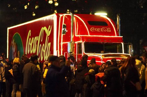 Coca-Cola Weihnachtstruck in Wörgl