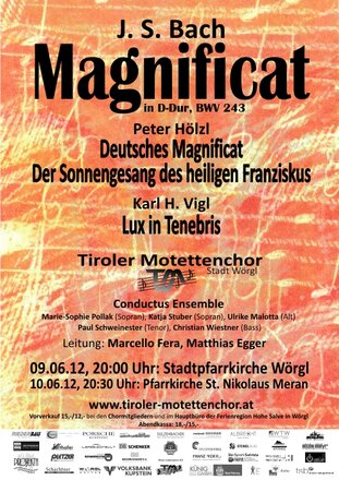 Plakat zum Konzert "Magnificat"