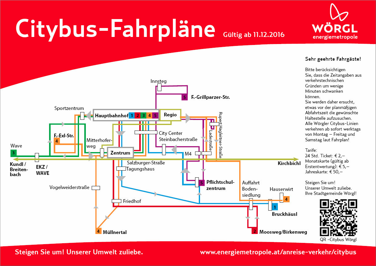 Der Wörgler CityBus Öffentlicher Verkehr