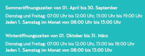 Öffnungszeiten Wertstoffhof