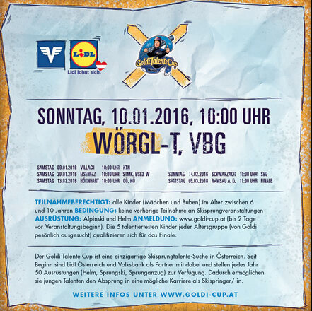 Zeitplan GOLDI-TALENTE-CUP 2016