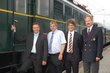 Eröffnung mit Landeshauptmann Günther Platter, Bürgermeister Arno Abler, ÖBB-Personenverkehrs-Regionalmanager Dr. Alexander Jug sowie Bahnjahr-Initiator und Festpräsident Dr. Arthur Pohl (Bild: Veronika Spielbichler)